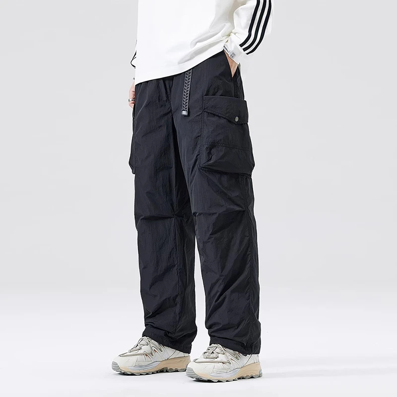 HRKU冬季美式户外登山滑雪羽绒裤加绒加厚防风防水冲锋机能工装裤