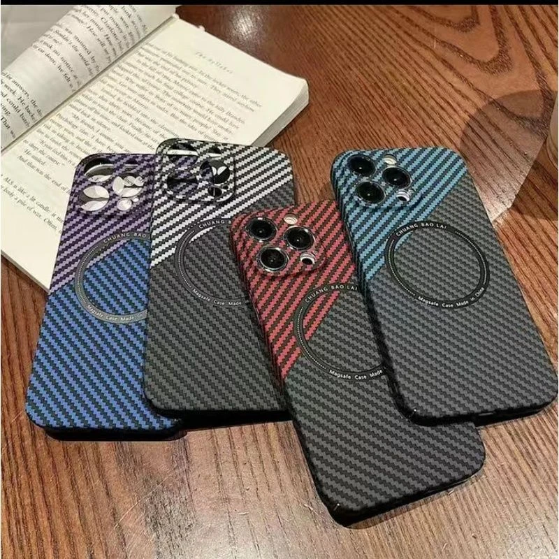 苹果14/13/12手机壳iPhone11proMax全包磁吸碳纤维防摔X硬壳