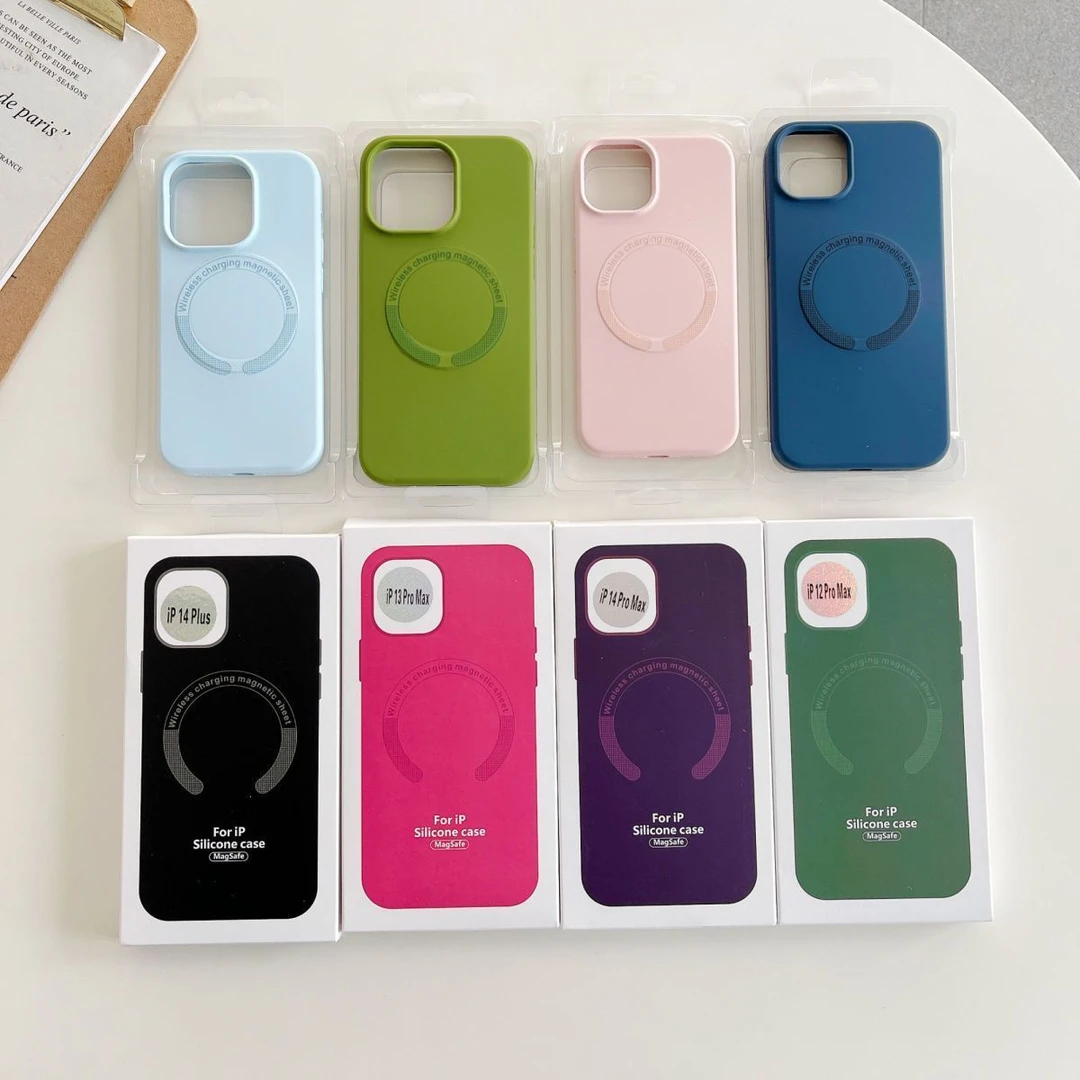 纯色液态磁吸吸MagsafeiPhone14promax手机壳苹果13/12防摔11硅胶