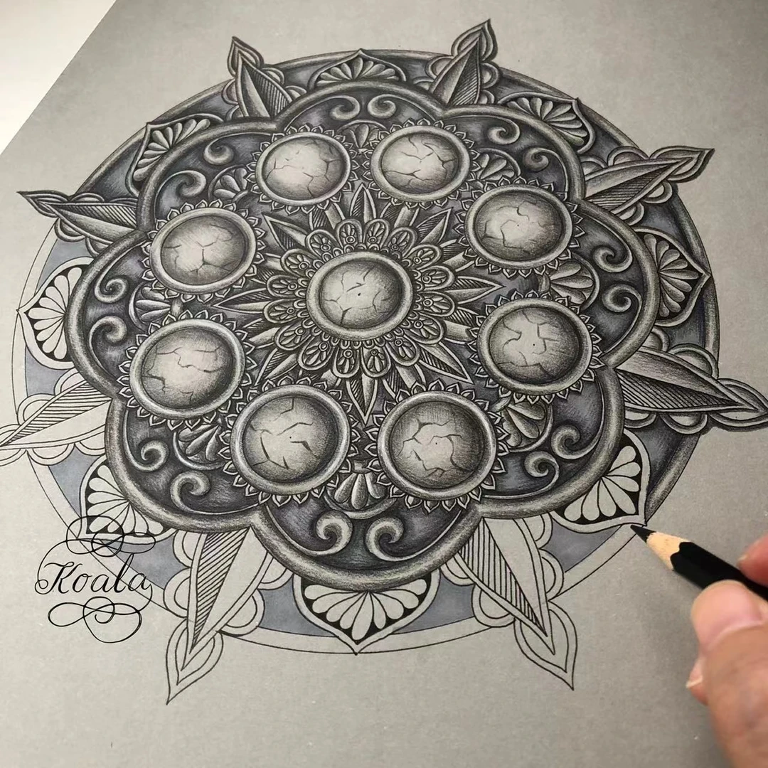 禅绕画官方认证考拉老师立体禅陀螺30*25cm（单课40分钟干货技法