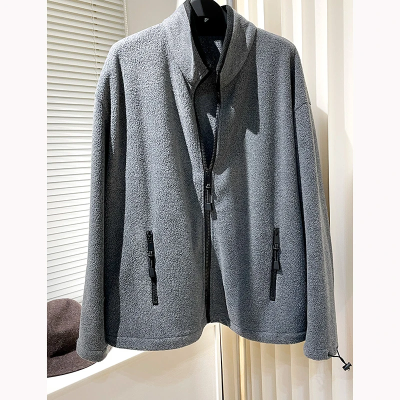 2536立领拉链卫衣休闲时尚毛呢保暖秋冬短款