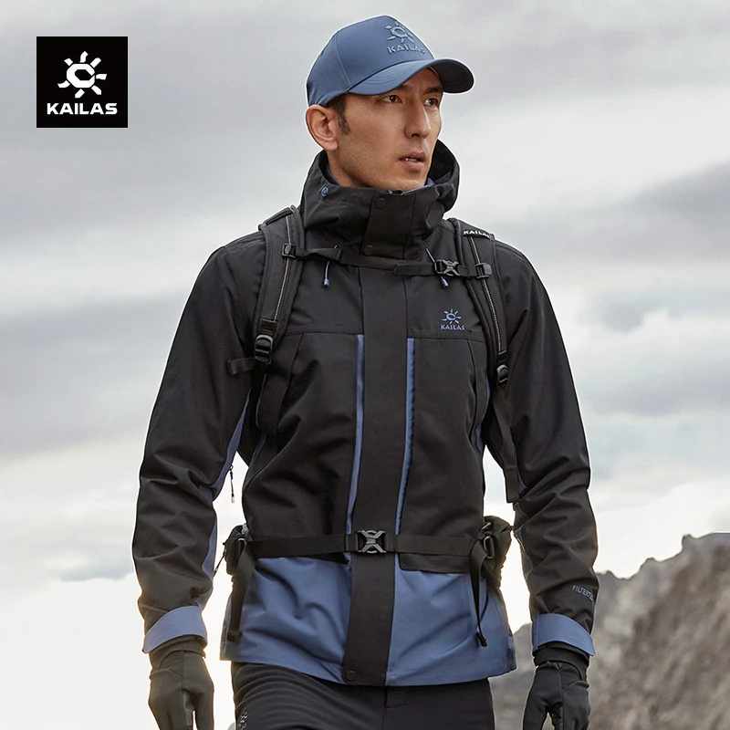 Kailas/凯乐石户外运动徒步登山男款抓绒三合一冲锋衣 KG2241112