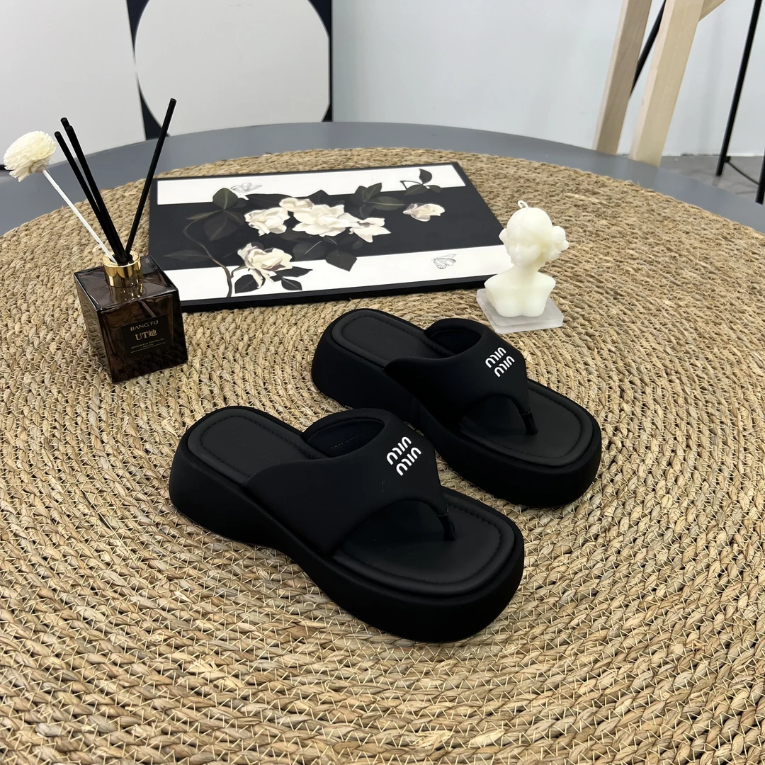 2024秋季新款透气小蛮腰踩屎感增高懒人拖鞋厚底人字拖 0250