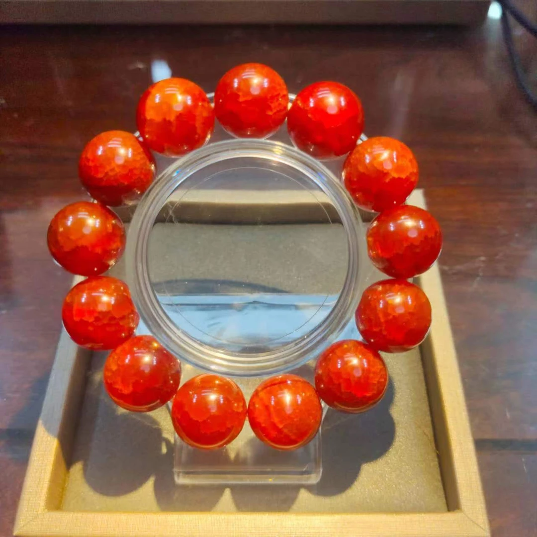 卡1.6龙鳞凤血冰红手串-男女可戴 JQZ