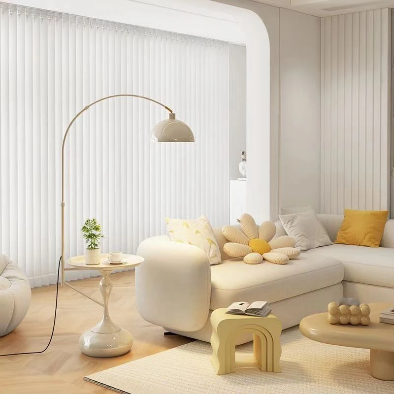 奶油风边几落地灯简约一体客厅沙发旁卧室床头台灯置物架钓鱼灯