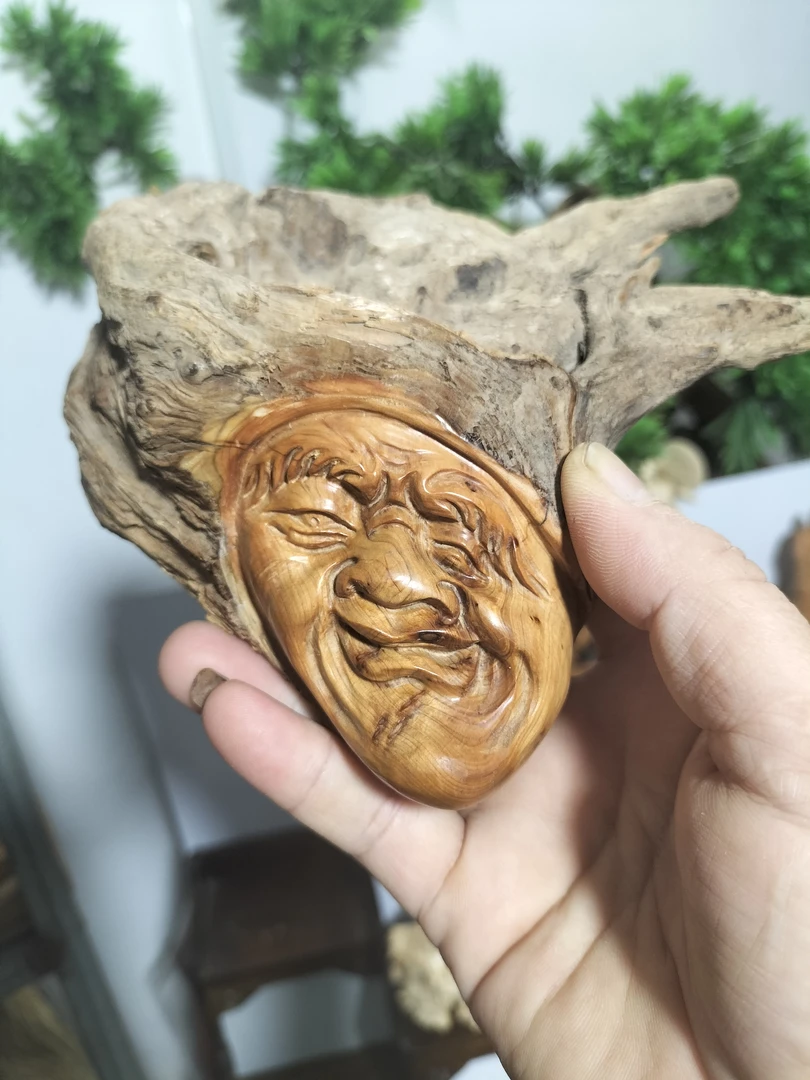 太行崖柏人生百态小手把件