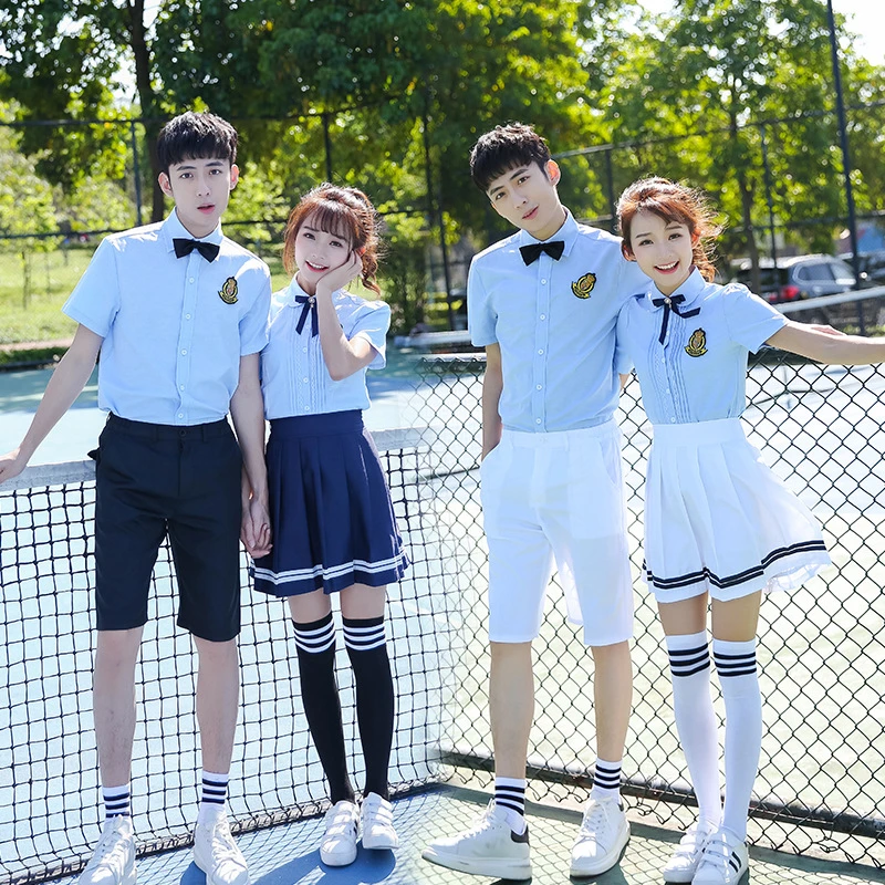 毕业季班服英伦学院风校服班服情侣制服套装jk裙子女大童8-16岁