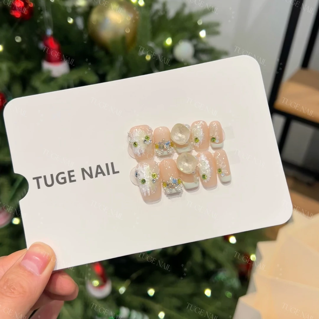 TugeNail“丛林”【施家全华】夏日满钻超闪美甲设计师穿戴甲-小然