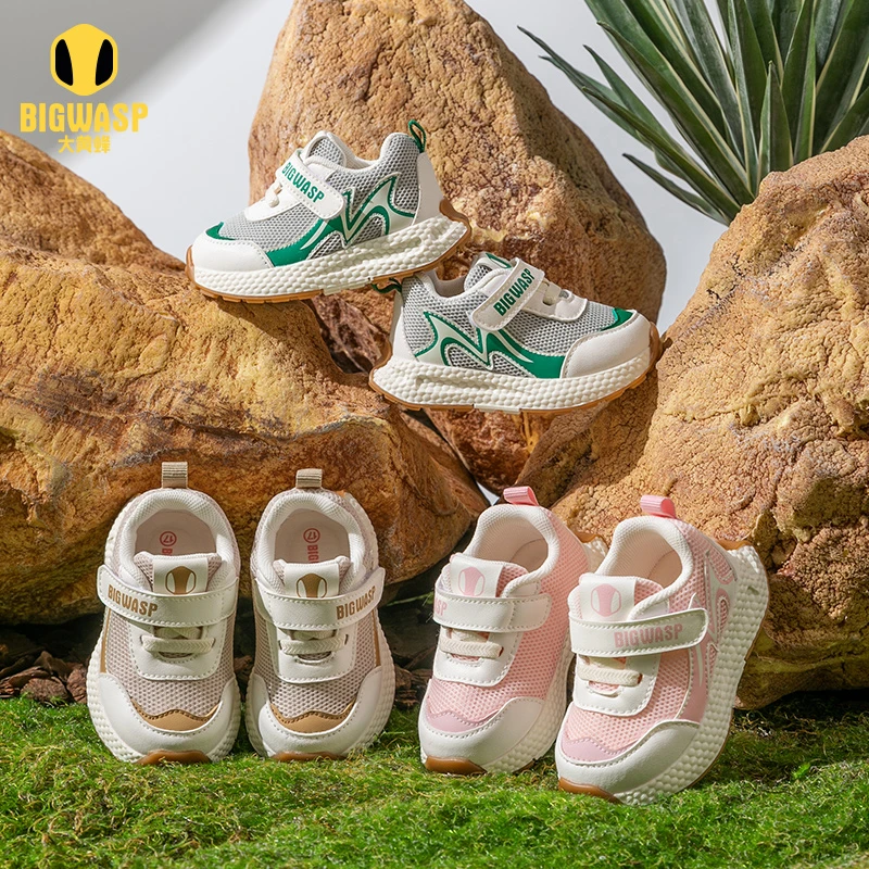 BIG WASP/大黄蜂【春季单鞋】新款儿童休闲软底透气学步机能鞋966