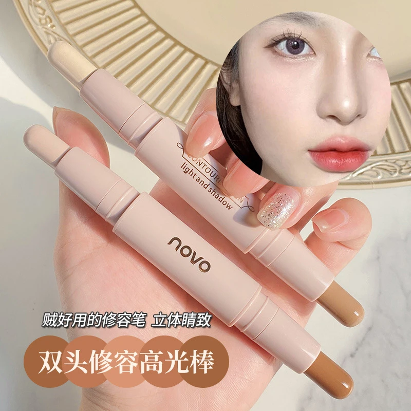 彩妆双头修容棒神器立体修饰鼻影侧影脸部不晕染新手水泥棒一体盘