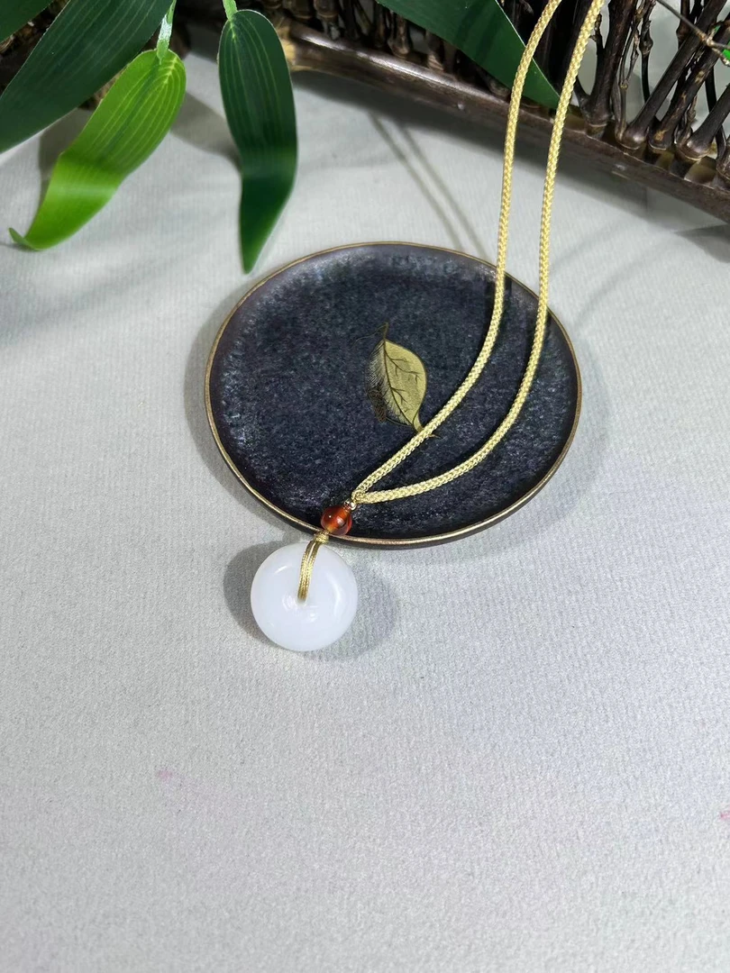 【睿泽鉴宝】金丝玉精致平安扣挂件 YH0170