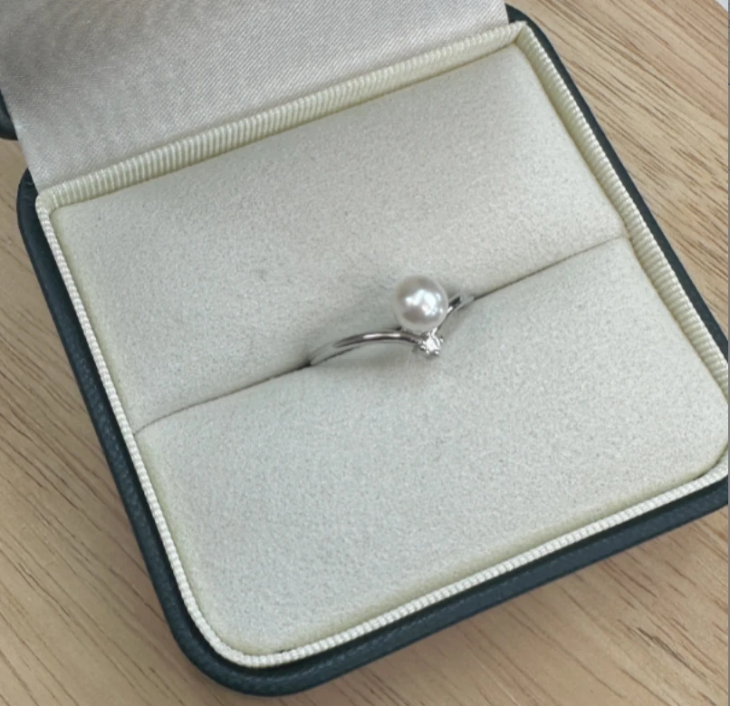 【睿泽鉴宝】淡水无核珍珠戒指  6mm  ZY3831