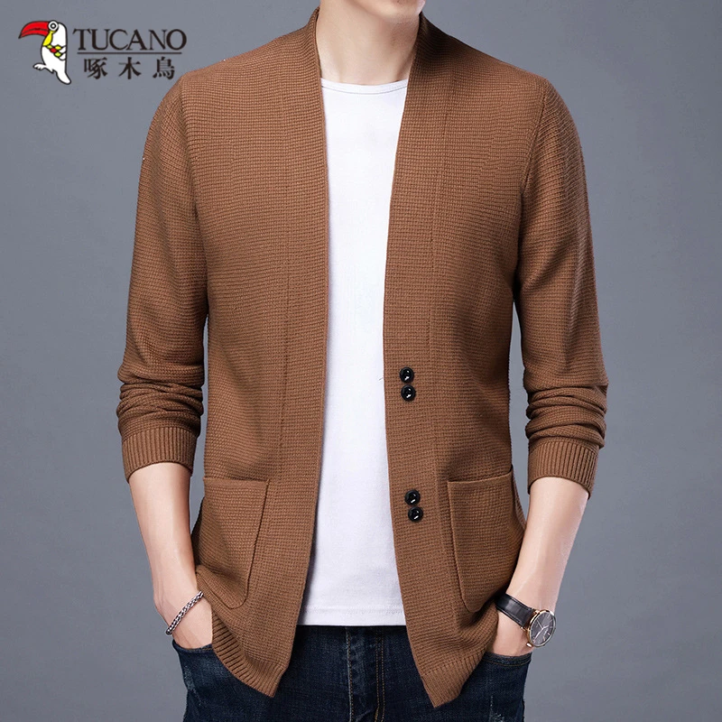TUCANO/啄木鳥秋冬男士百搭开衫毛衣男 商务休闲中青年针织衫外套