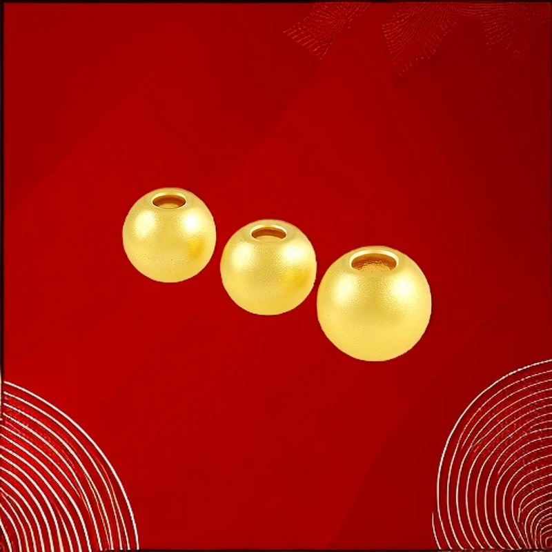 【多样性发货发其一】足金999 古法硬金 转运珠金珠S光珠时尚编绳