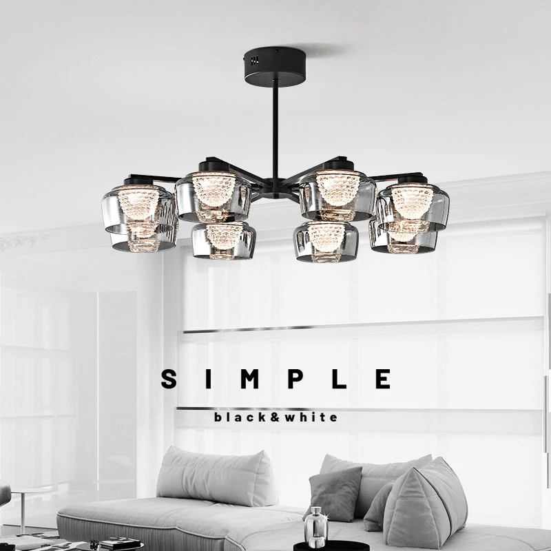 意式极简客厅主吊灯设计师2025新款轻奢全铜大气创意餐厅卧室灯具