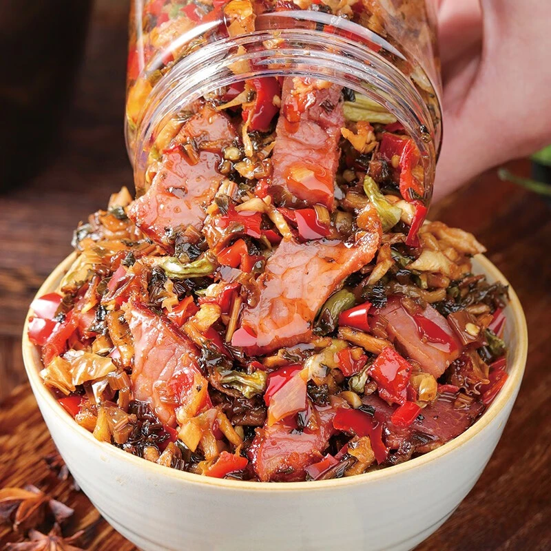湖南特产外婆菜腊肉下饭菜罐装正宗湖南特产香辣咸菜萝卜干下饭菜