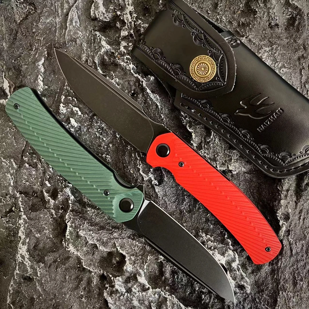 【耐战】御魔 碳钛黑石洗面高硬度D2钢G10柄材户外锋利EDC口袋折