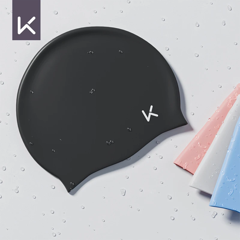 Keep游泳帽硅胶加大号大头围不勒头运动男女士成人款儿童防水帽子