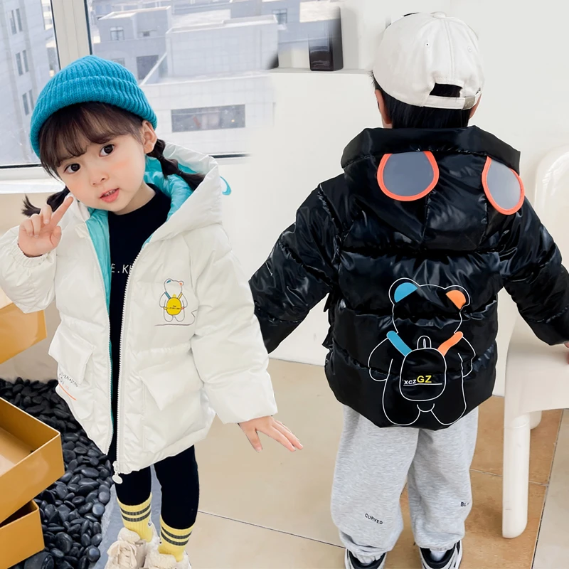 儿童棉服冬装免洗外套2023新款1-6宝宝加厚棉袄中小童耳朵款棉衣