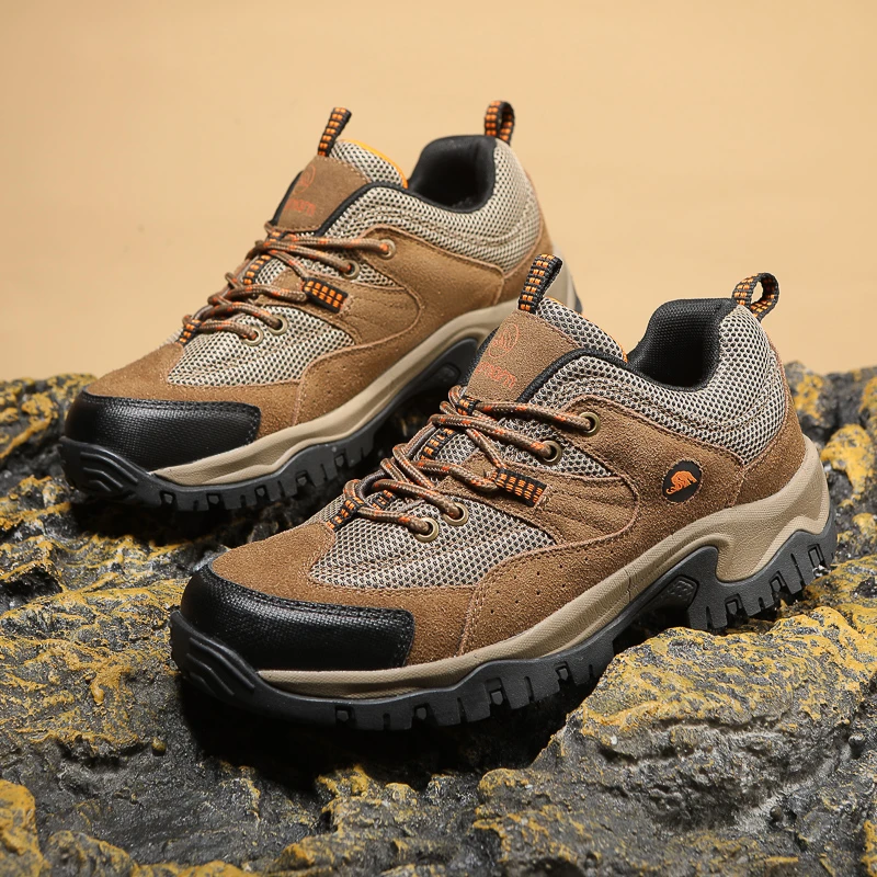 真皮登山透气网面徒步鞋防水徒步鞋透气徒步鞋