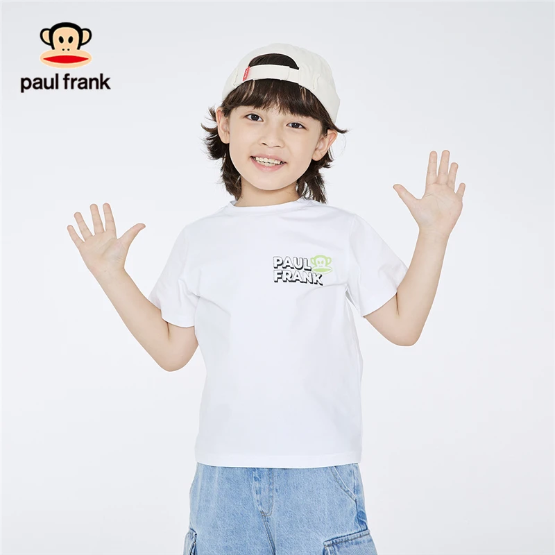 【品牌】paul frank大嘴猴儿童印花短袖T恤