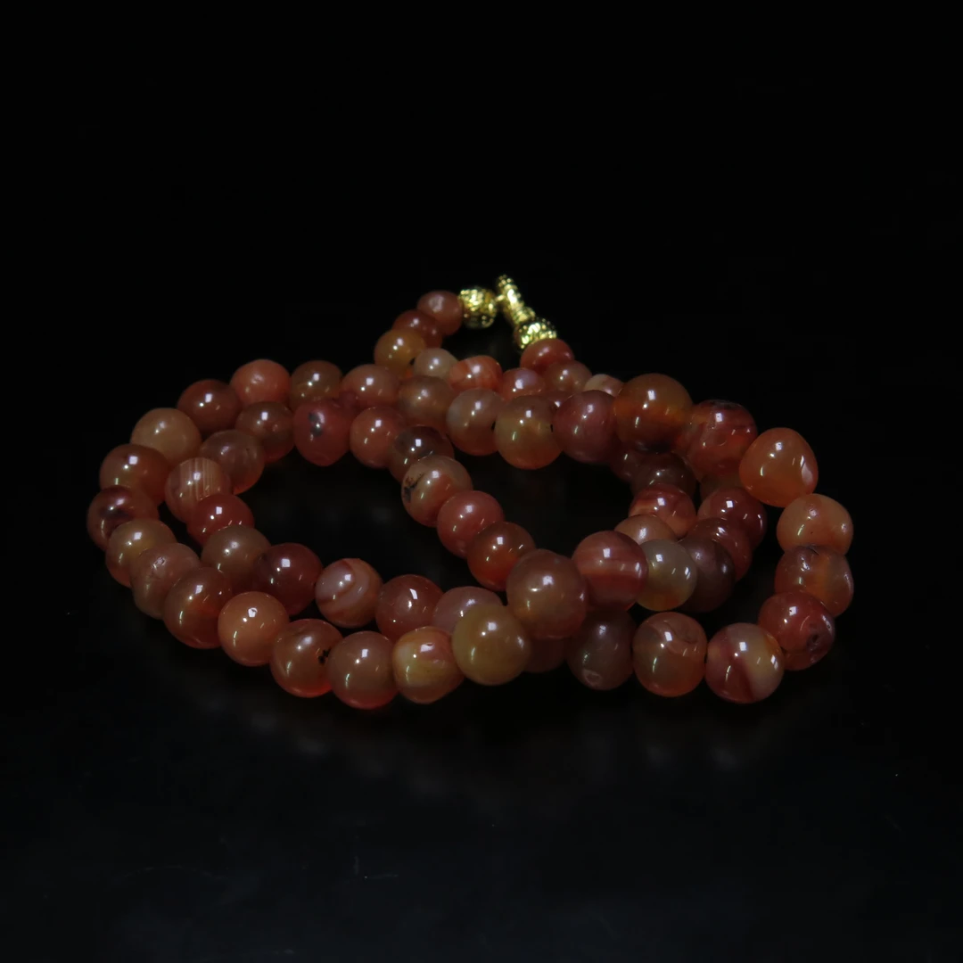 清晚期玛瑙串/MZ282916/和田玉/民族文物