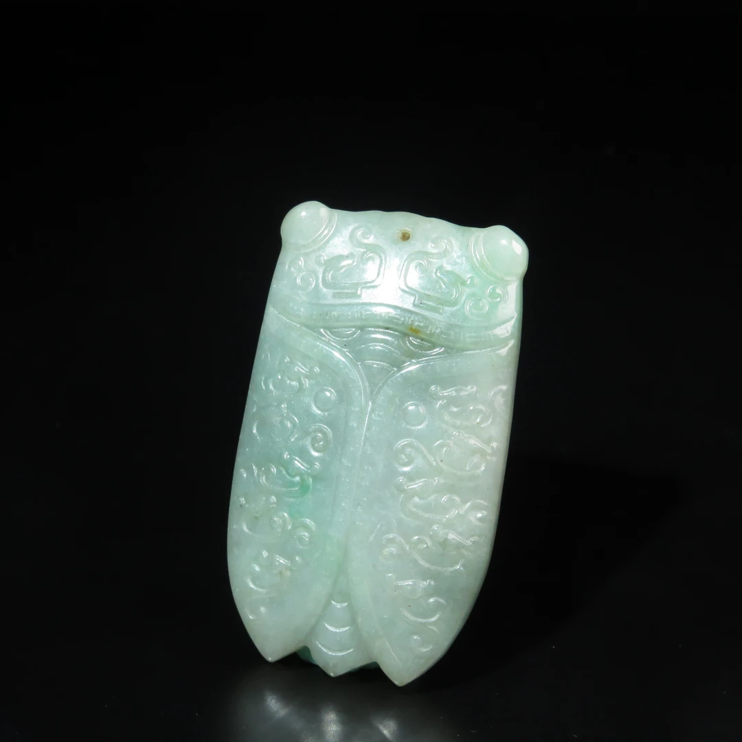 民国翡翠蝉/MZ334466/和田玉/民族文物