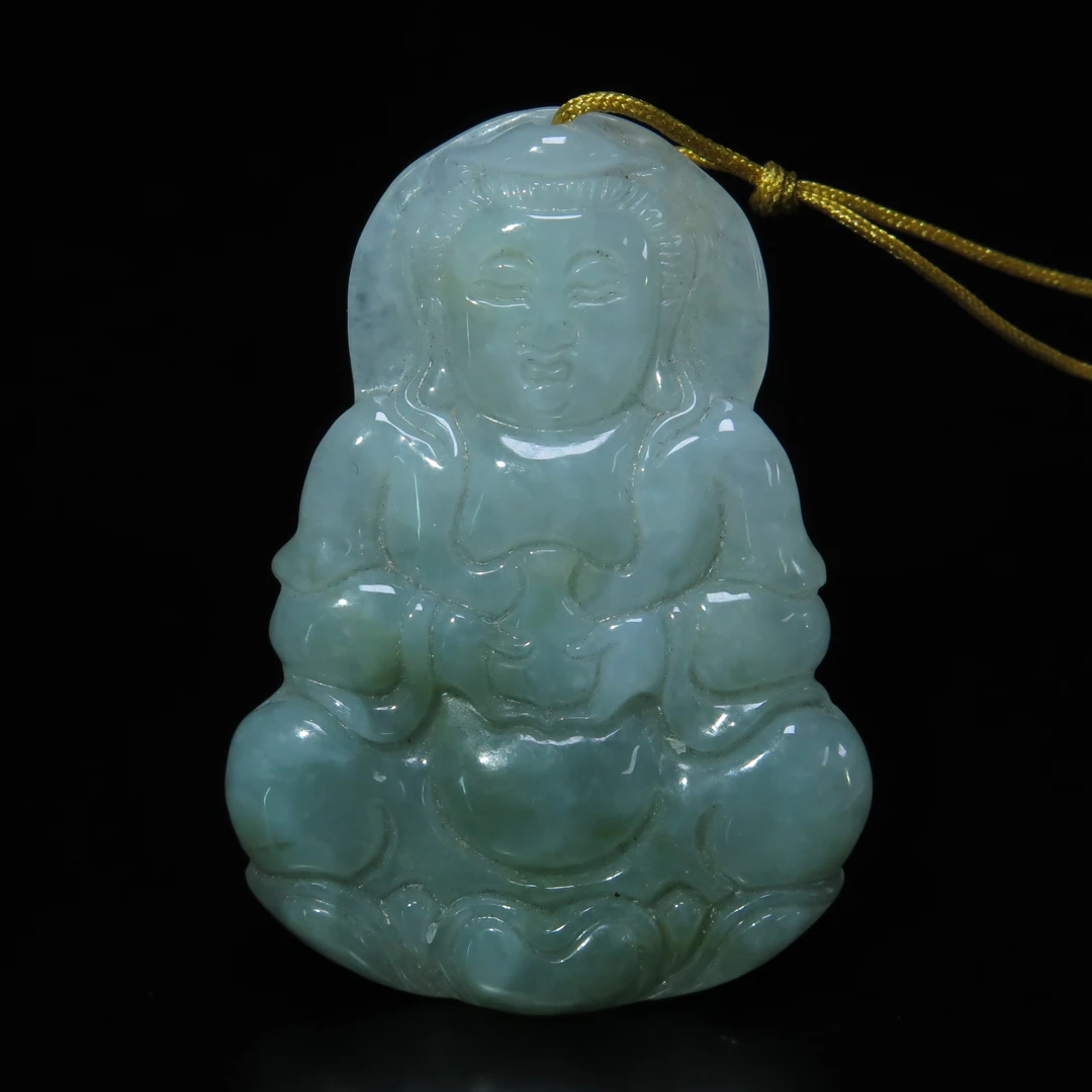 民国翡翠菩萨挂件/MZ283559/和田玉/民族文物