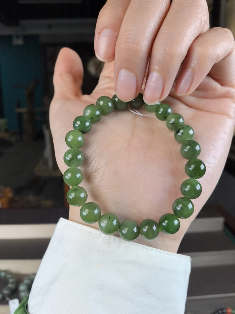 和田玉碧玉手串8mm