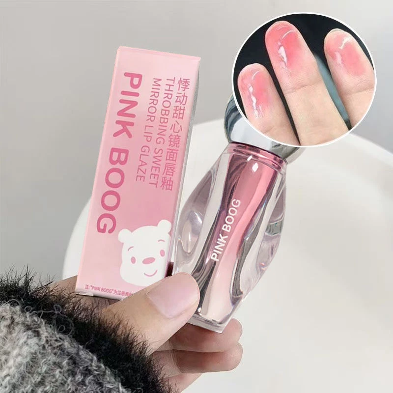 早八校园风!甜妹小灯泡滋润水光镜面唇釉素颜显白不沾杯学生口红