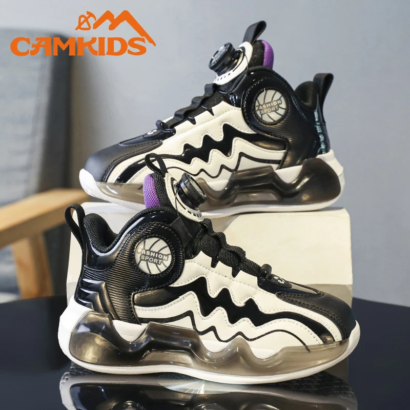 CAMKIDS冬季新款皮面加绒二棉保暖运动鞋休闲防滑棉鞋 835