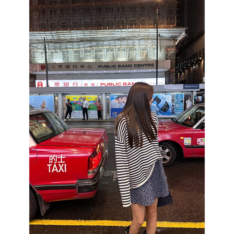 【时髦空气感】条纹 针织 长袖