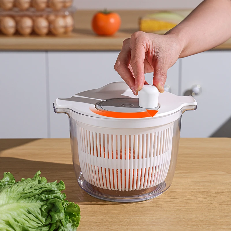 厨房沙拉清洗蔬菜脱水器手摇甩干机洗菜甩菜沥水篮洗菜盆洗菜神器