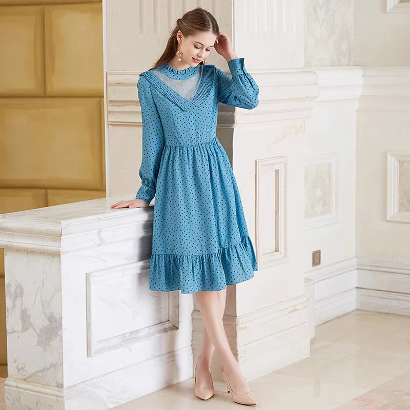 碎花气质长袖春秋