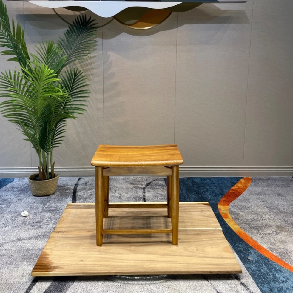 工厂直销包邮【元宝凳】进口南美胡桃木 新中式