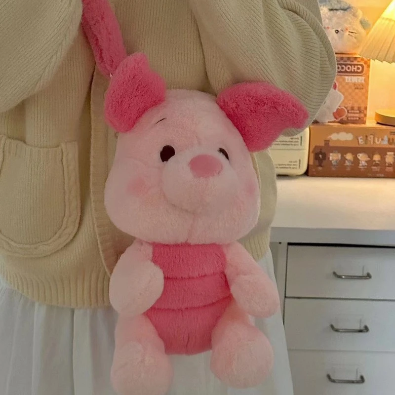 高颜值新款粉红小猪皮杰可爱毛绒公仔双肩包超软甜美容量大少女