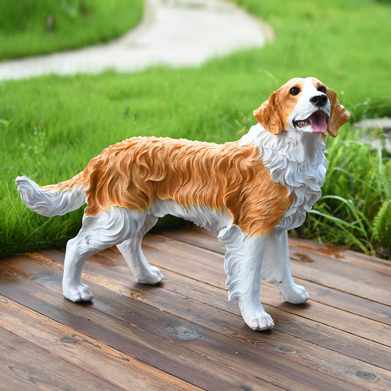 户外仿真动物牧羊犬装饰庭院花园公园幼儿园宠物狗模型落地摆件