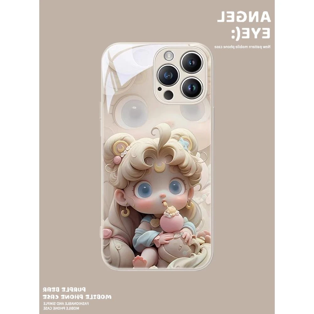 美少女战士适用于苹果15promax手机壳新款iphone14pro卡通13玻璃