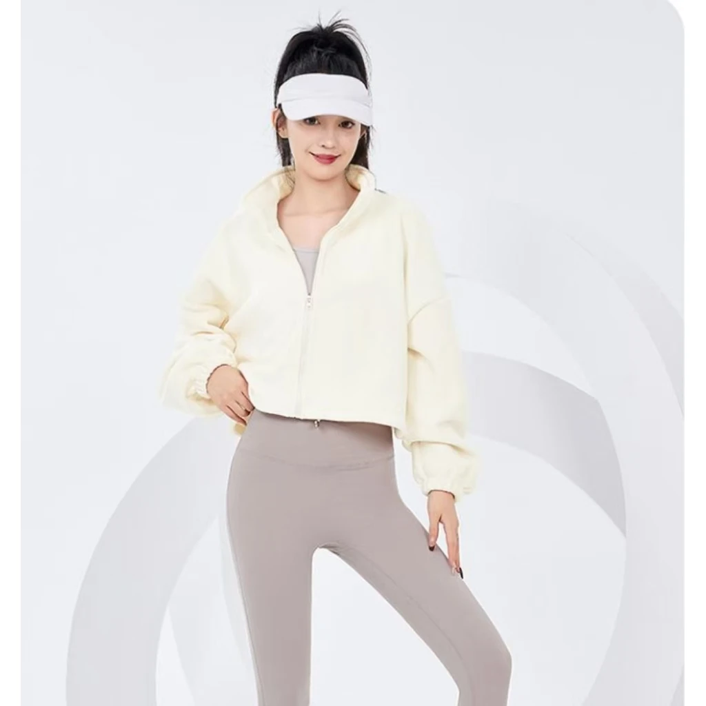 【8号】J33992H瑜伽外套女宽松健身衣透气速干拉链收腰M