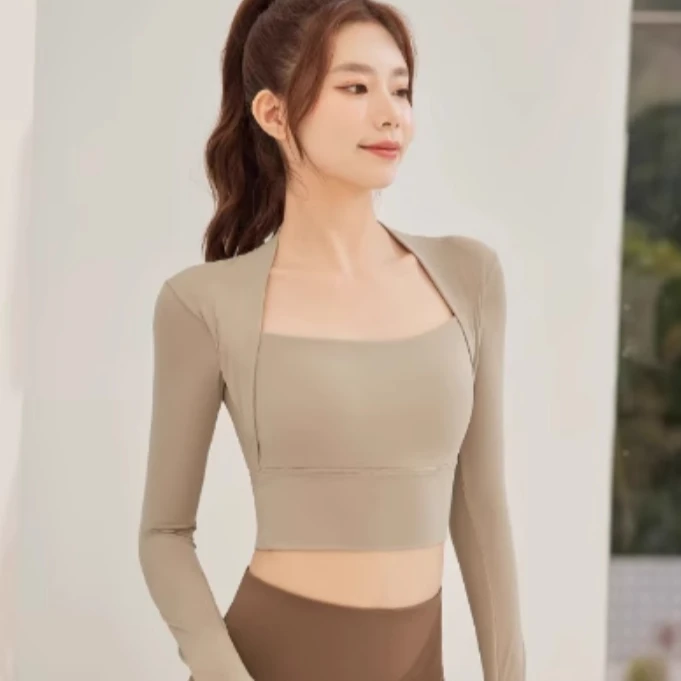 【21号】J32060XY运动服固定杯款短袖上衣跑步普拉提紧身透气速干