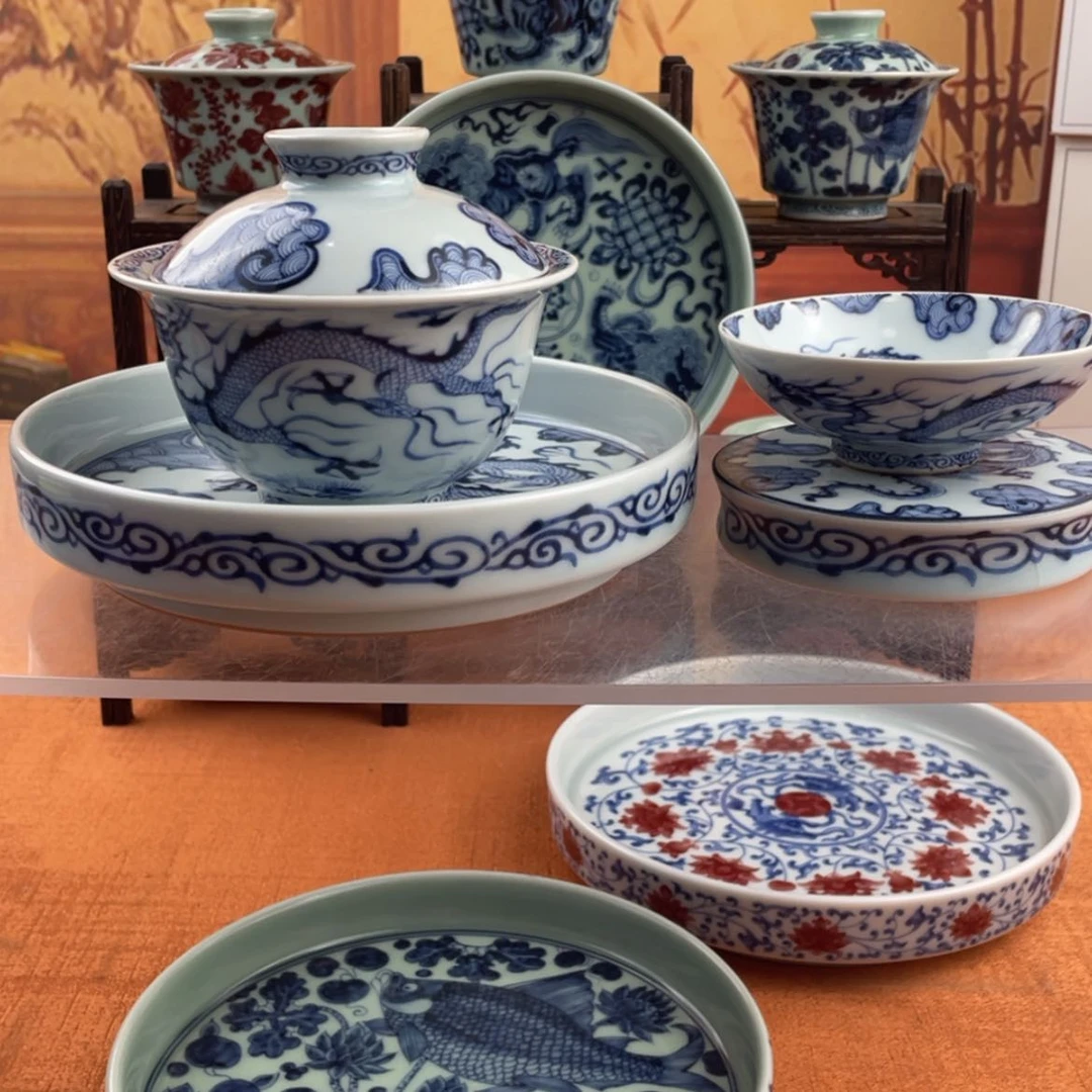 【闪购商品】陶瓷杯穿云龙4件套