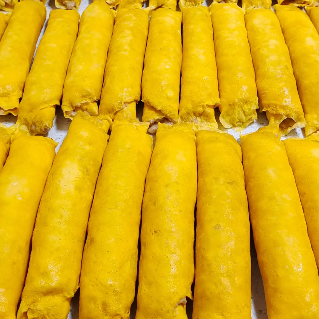 霍邱卷煎蛋皮肉卷特产猪肉卷煎美食农家手工卷煎真空包装美味好吃