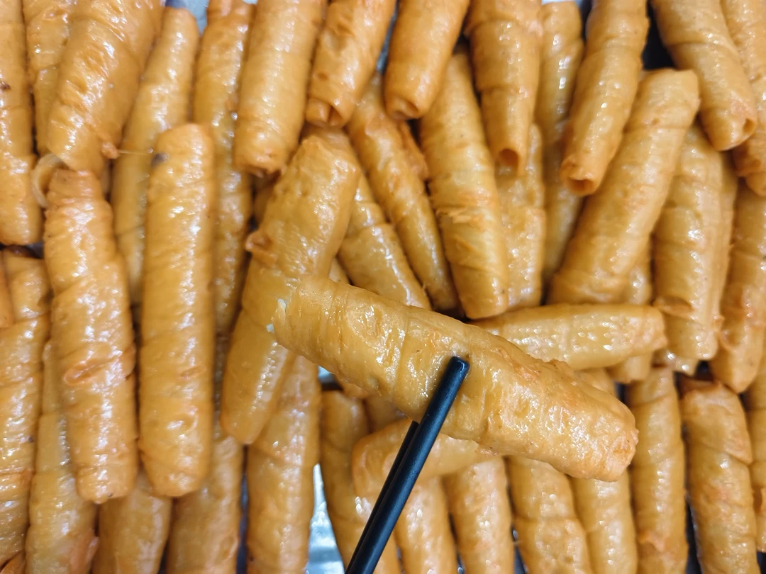 卤面筋安徽卤菜霍邱卤菜卤面筋空心面筋卤味面筋豆类