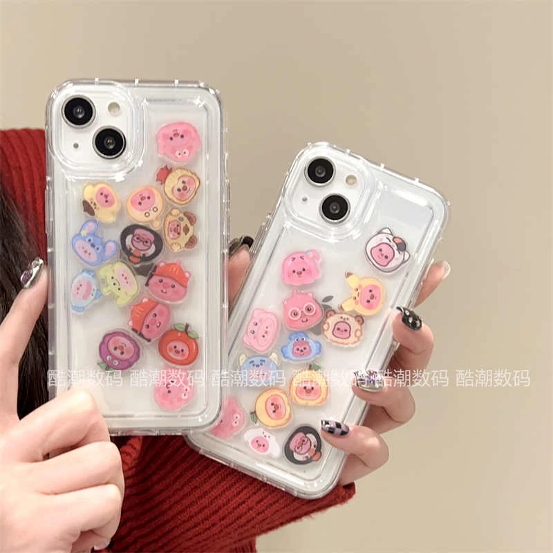 摇摇乐loopy海狸适用苹果/华为/OPPO/VIVO荣耀小米全包防摔手机壳
