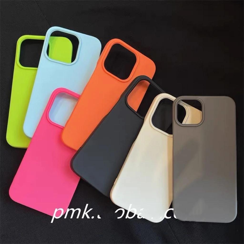 小众马克龙纯色适用iPhone14/15promax手机壳苹果13/12/11半包xR