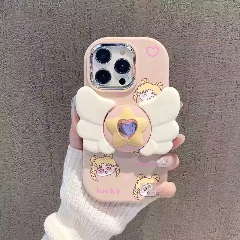 美少女星星翅膀适用苹果/华为/荣耀/oppo/vivo/小米/红米手机壳软
