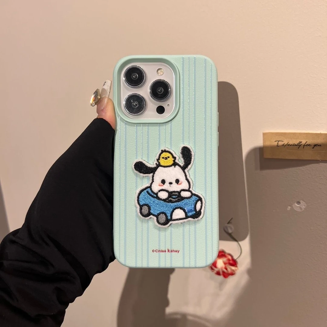 刺绣帕恰狗适用苹果/华为/荣耀oppo小米红米vivo全包防摔手机壳