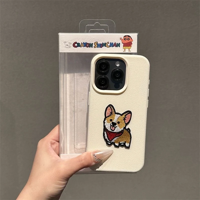 卡通柯基狗适用苹果/华为/荣耀oppo小米红米vivo全包防摔手机壳