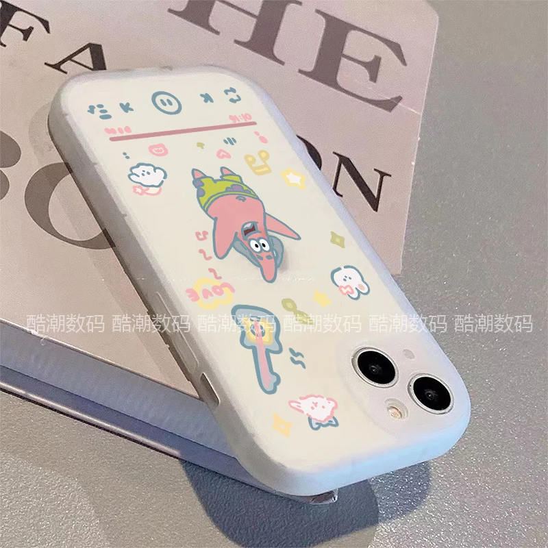 卡通音乐派大星适用苹果/华为/荣耀oppo/vivo/小米全包防摔手机壳