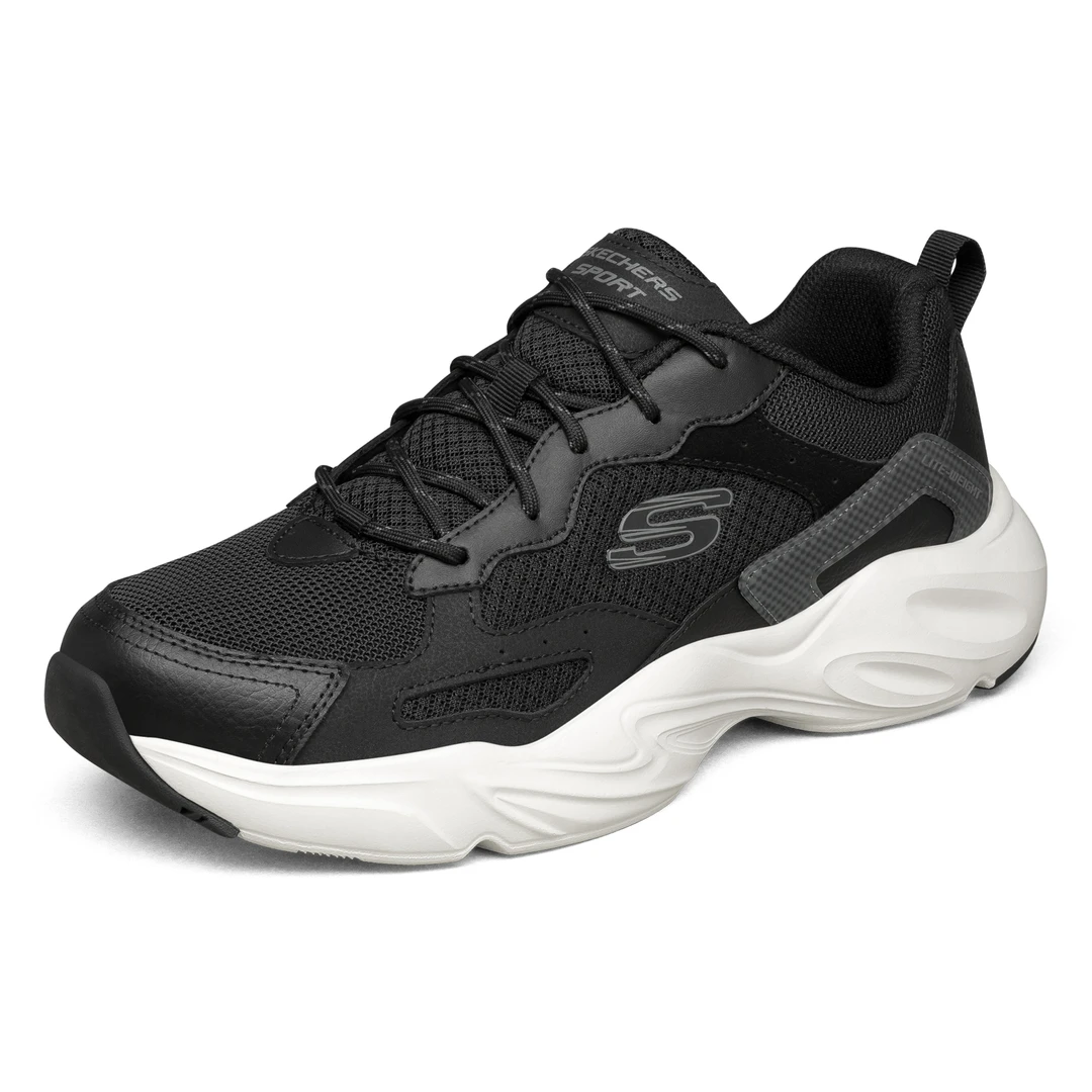 Skechers斯凯奇男鞋绑带休闲运动鞋校园鞋复古老爹鞋熊猫鞋237000